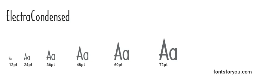 ElectraCondensed Font Sizes