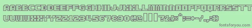Delibl Font – Gray Fonts on Green Background