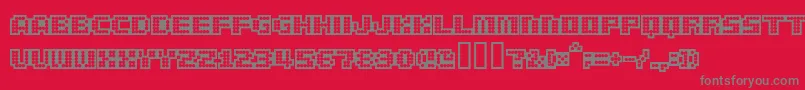 Delibl-Schriftart – Graue Schriften auf rotem Hintergrund