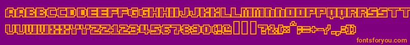 Delibl Font – Orange Fonts on Purple Background