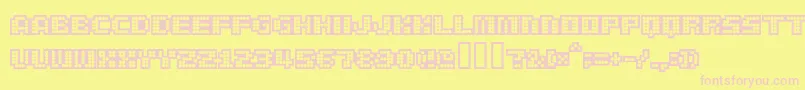 Delibl Font – Pink Fonts on Yellow Background