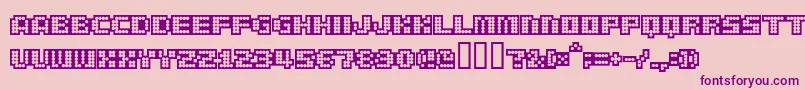 Delibl Font – Purple Fonts on Pink Background