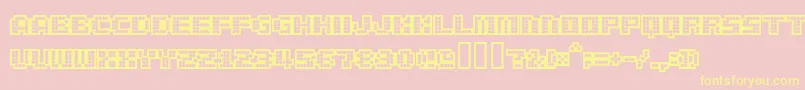 Delibl Font – Yellow Fonts on Pink Background