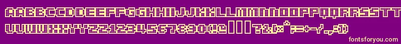 Delibl Font – Yellow Fonts on Purple Background