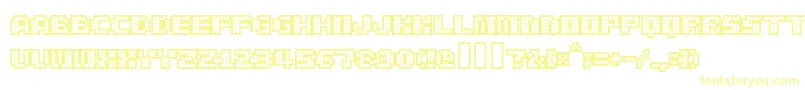 Delibl Font – Yellow Fonts on White Background