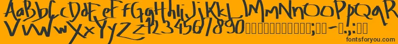 Amburegul Font – Black Fonts on Orange Background