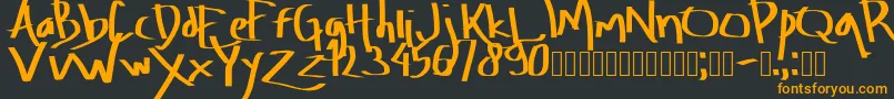 Amburegul Font – Orange Fonts on Black Background