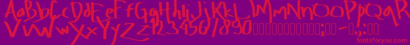 Amburegul Font – Red Fonts on Purple Background