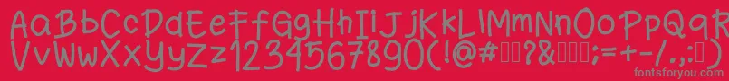 フォントFanande – 赤い背景に灰色の文字