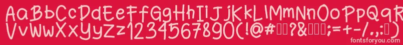 Fanande Font – Pink Fonts on Red Background