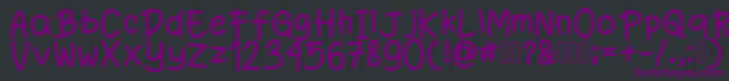Police Fanande – polices violettes sur fond noir