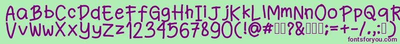 Fanande Font – Purple Fonts on Green Background