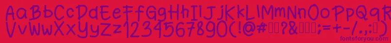 Fanande Font – Purple Fonts on Red Background