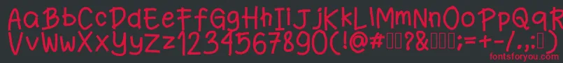 Fanande Font – Red Fonts on Black Background