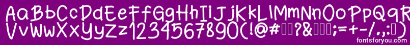 Fanande Font – White Fonts on Purple Background