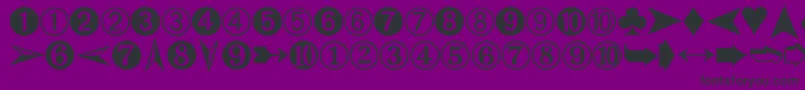 GamesncardzDings Font – Black Fonts on Purple Background