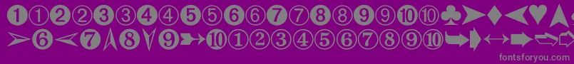 GamesncardzDings Font – Gray Fonts on Purple Background