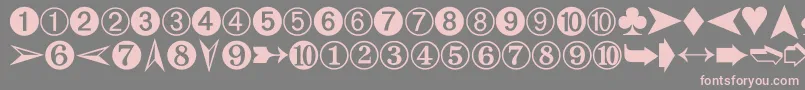 GamesncardzDings Font – Pink Fonts on Gray Background