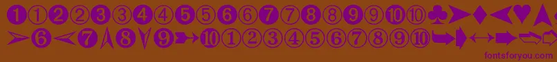 GamesncardzDings Font – Purple Fonts on Brown Background