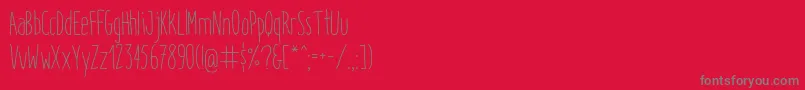 ItaloLight Font – Gray Fonts on Red Background
