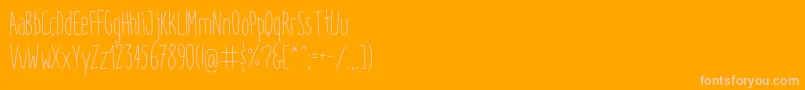 ItaloLight Font – Pink Fonts on Orange Background