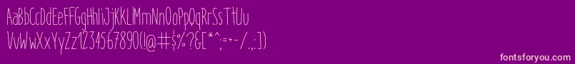 ItaloLight Font – Pink Fonts on Purple Background