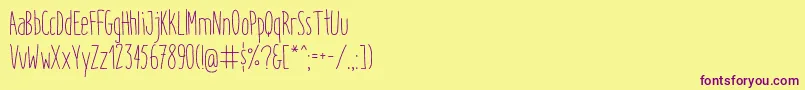 Шрифт ItaloLight – фиолетовые шрифты на жёлтом фоне