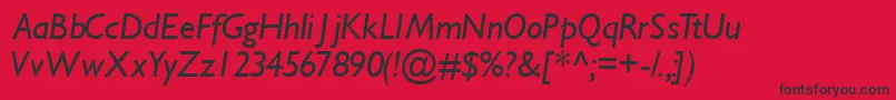 GimletsskItalic Font – Black Fonts on Red Background