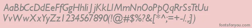 GimletsskItalic Font – Gray Fonts on Pink Background