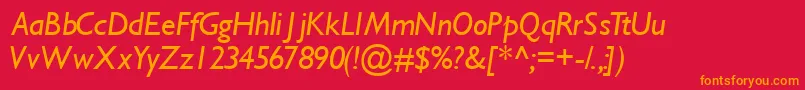 GimletsskItalic Font – Orange Fonts on Red Background