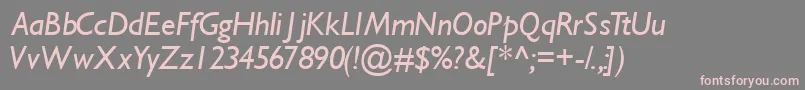 GimletsskItalic Font – Pink Fonts on Gray Background