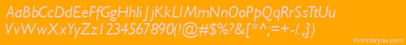 GimletsskItalic Font – Pink Fonts on Orange Background