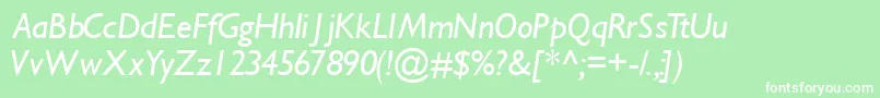 GimletsskItalic Font – White Fonts on Green Background