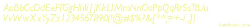 GimletsskItalic Font – Yellow Fonts on White Background