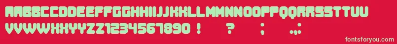 DurationBook Font – Green Fonts on Red Background