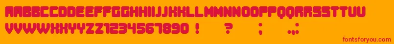 DurationBook Font – Red Fonts on Orange Background