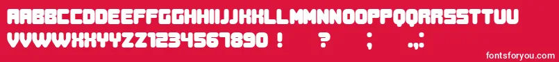 DurationBook Font – White Fonts on Red Background