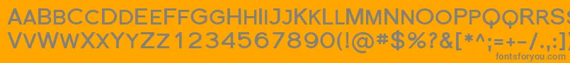 フォントFlorsn18 – オレンジの背景に灰色の文字