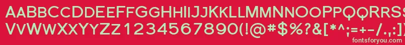 フォントFlorsn18 – 赤い背景に緑の文字