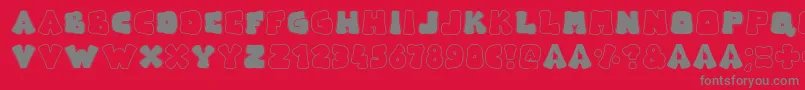 Arise Font – Gray Fonts on Red Background