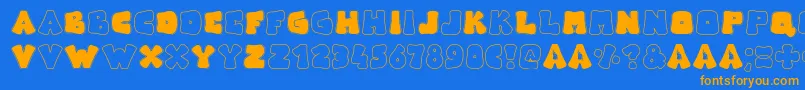 Arise Font – Orange Fonts on Blue Background