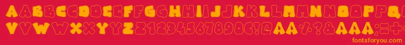 Arise Font – Orange Fonts on Red Background