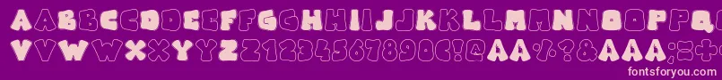 Arise Font – Pink Fonts on Purple Background