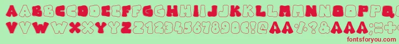 Arise Font – Red Fonts on Green Background