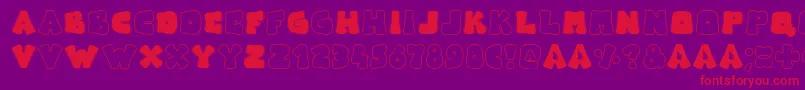 Arise Font – Red Fonts on Purple Background