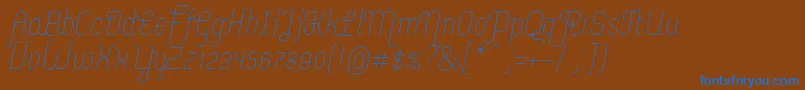 フォントMerijntjeLightitalic – 茶色の背景に青い文字