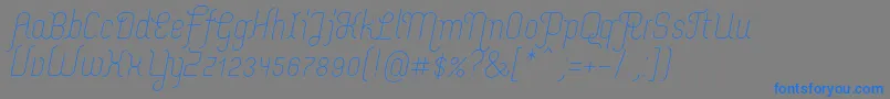 MerijntjeLightitalic Font – Blue Fonts on Gray Background