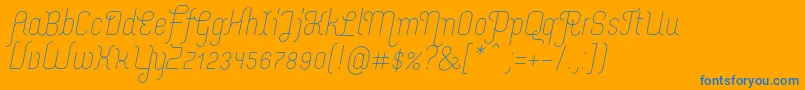 MerijntjeLightitalic Font – Blue Fonts on Orange Background