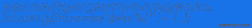 MerijntjeLightitalic Font – Brown Fonts on Blue Background