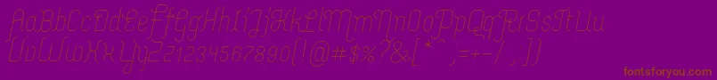 MerijntjeLightitalic-Schriftart – Braune Schriften auf violettem Hintergrund